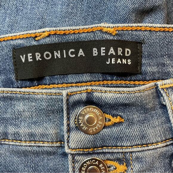 VERONICA BEARD DEBBIE SKINNY HIGH RISE BUTTON FLY BLUE CUT #305 - 28 / 6 - Picture 6 of 8